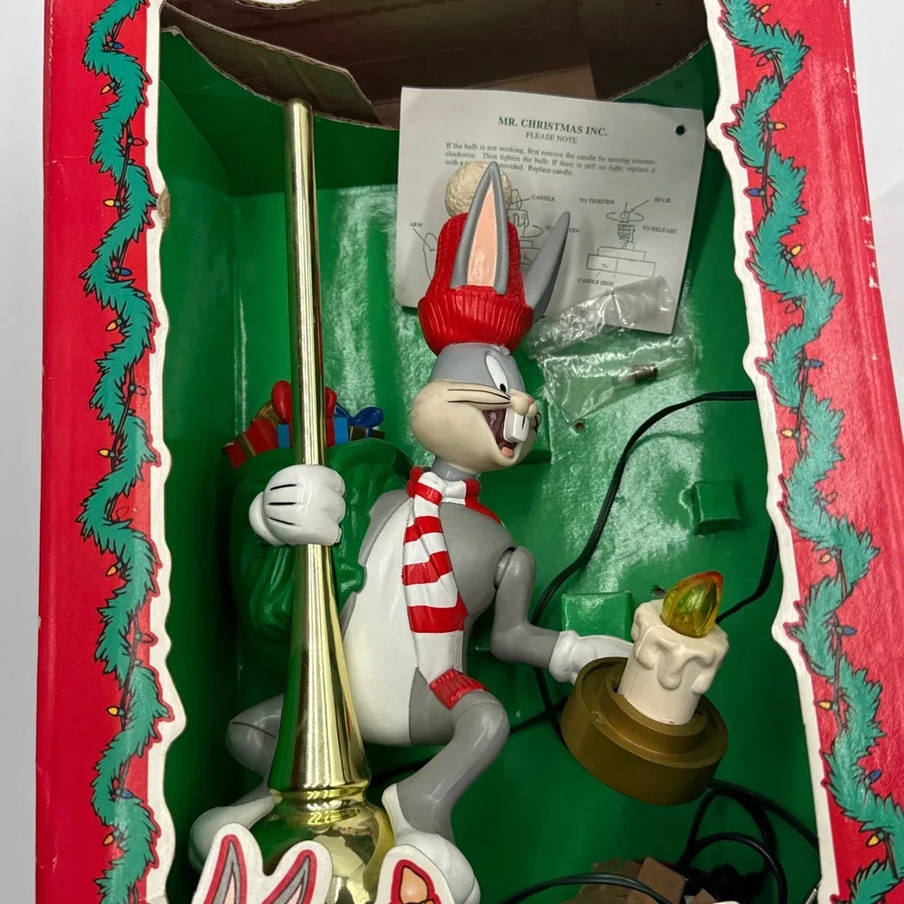 Bugs Bunny Mr Christmas 1995 Animated Lighted Tree Topper 49903 Tested